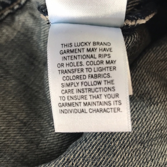 Lucky Brand Boyfriend Jean Jacket Distressed Sizes S and L NWT - Picture 10 of 14